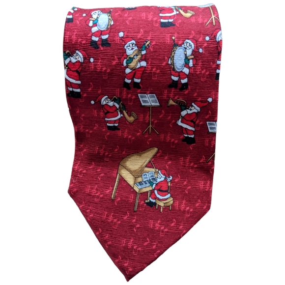 Christmas Tie Claybrooke Musical Santa Piano Musical Instrument Teacher Necktie - Picture 4 of 4